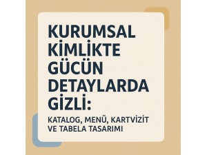Kurumsal Kimlikte Gücün Detaylarda Gizli: Katalog, Menü, Kartvizit ve Tabela Tasarımı